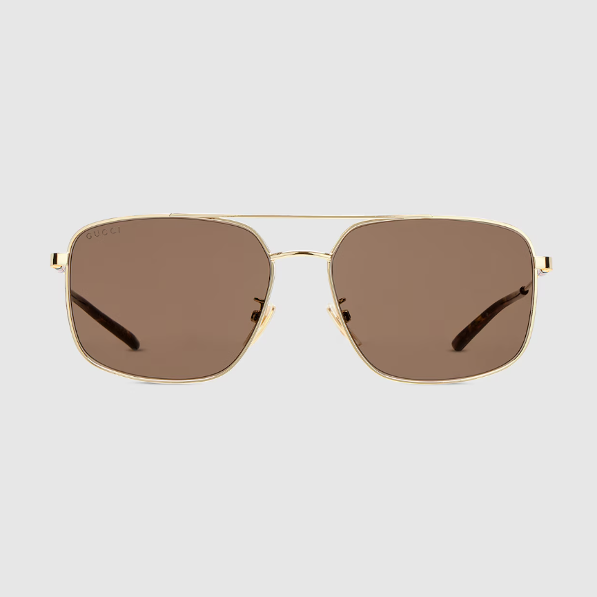 Gucci Specialized Fit Navigator Sunglasses Variation Gold 1