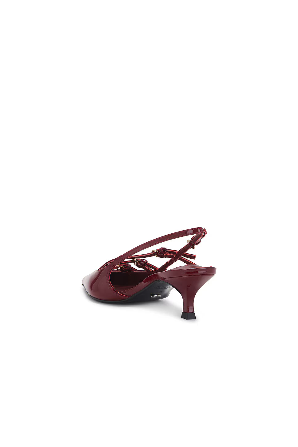 Miu Miu Patent Leather Slingback Pumps in Burgundy 8