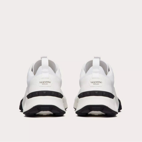 Valentino True Act Low Top Trainer In Mesh And Rubberised Fabric
