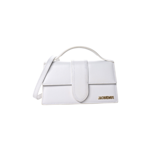 Jacquemus Le Grand Bambino Leather Shoulder Bag in White 4