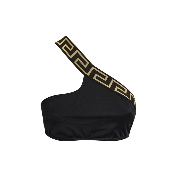 Versace Greca Border One Shoulder Bikini Top 4