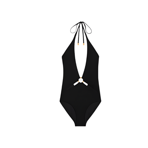 Celine Triomphe Swimsuit In Matte Jersey