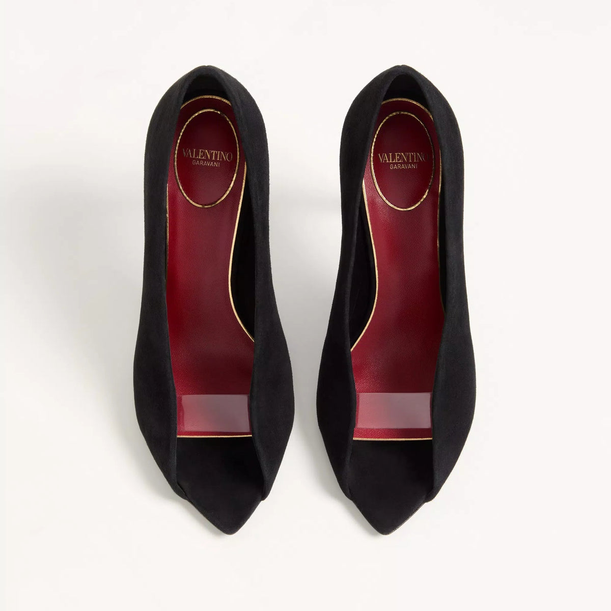 Valentino Open Toe Revealed Suede Pumps 105mm 3