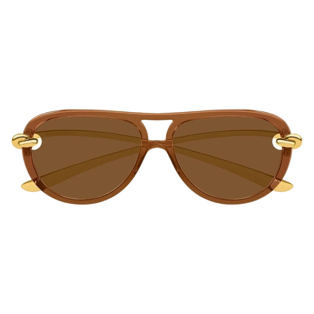 Bottega Veneta Classic Aviator Sunglasses - Transparent Brown 3