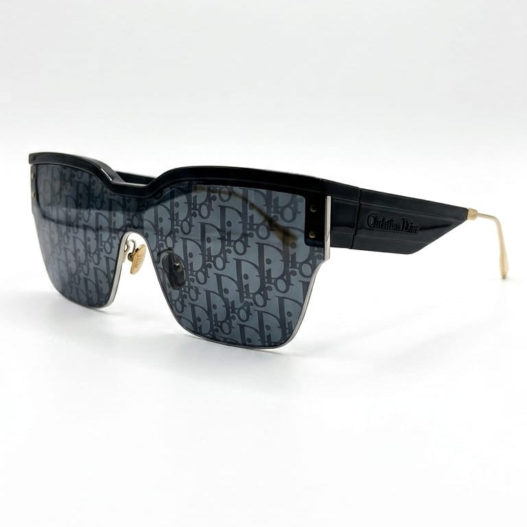 Dior Club Smoke Mirror Logo Shield Sunglasses 2