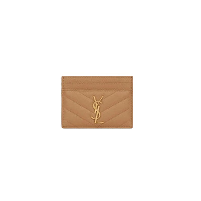 Yves Saint Laurent Card Case In Vintage Leather
