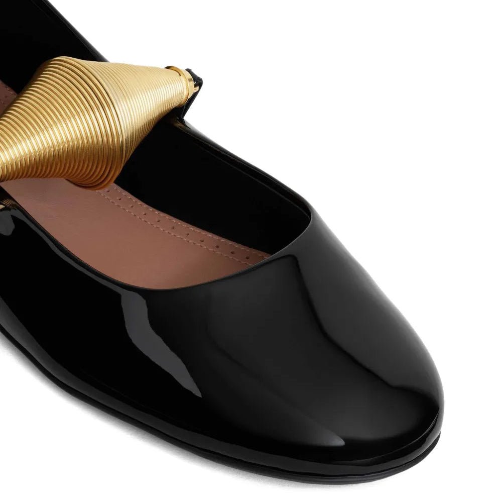 Alaïa Embellished Patent Leather Ballet Flats 4