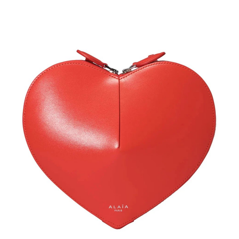 Alaïa Laque Le Coeur Heart-Shaped Bag – Red Patent Leather Mini Crossbody 3