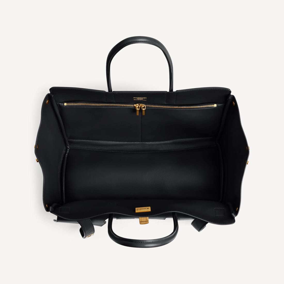 Balenciaga Bel Air Carry All Bag Medium In Black Smooth Calfskin, Aged-Gold Hardware 5