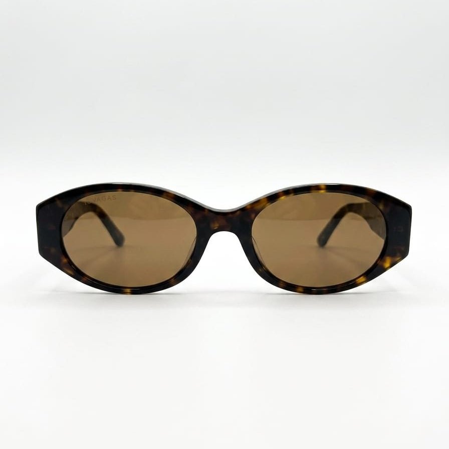 Balenciaga Eyewear Sunglasses With An Oval Frame And Tortoiseshell Effect 1