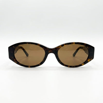 Balenciaga Eyewear Sunglasses With An Oval Frame And Tortoiseshell Effect
