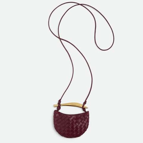 Bottega Baby Mini Sardine Cross Body Bag In Intrecciato Leather With Sculptural Metallic - BEAUTY BAR