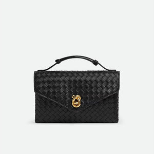 Bottega Knot Lock Black Bag