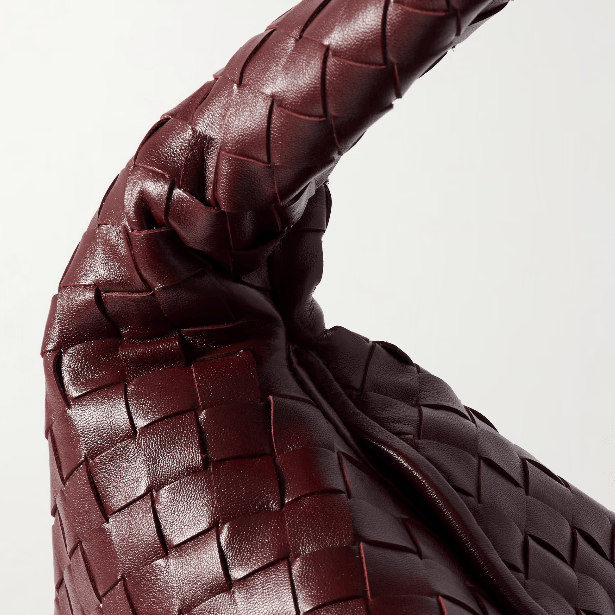 Bottega Small Veneta Hop Burgundy Leather Bag 4