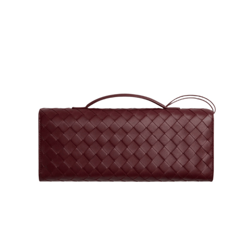 Bottega Veneta Andiamo Clutch – Barolo Intrecciato Leather With Brass Detail Quiet Luxury Redefined - BEAUTY BAR
