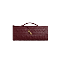 Bottega Veneta Andiamo Clutch – Barolo Intrecciato Leather With Brass