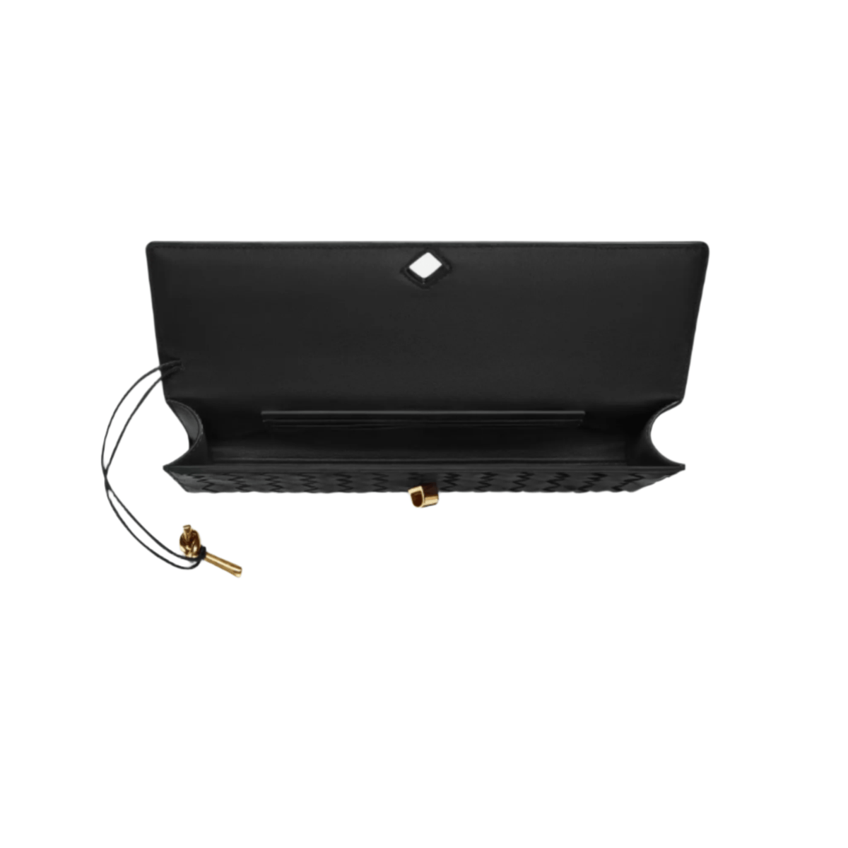 Bottega Veneta Andiamo Clutch – Black Intrecciato Leather 2
