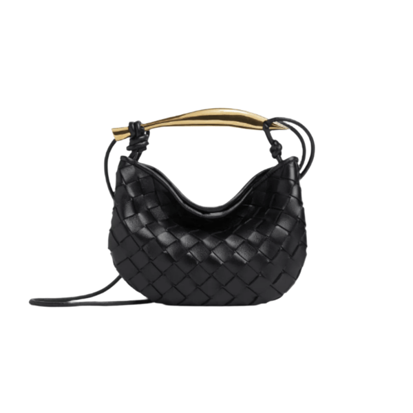 Bottega Veneta Baby Sardine Bag – Black Intrecciato Leather