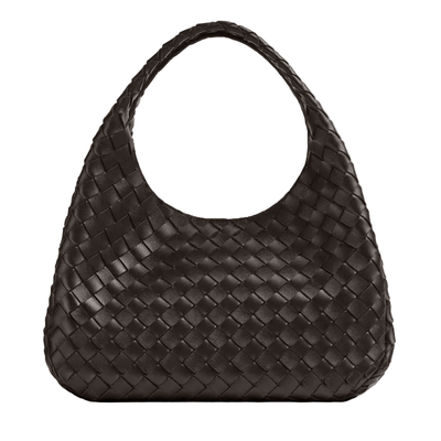 Bottega Veneta Campana Intrecciato Leather Shoulder Bag Medium