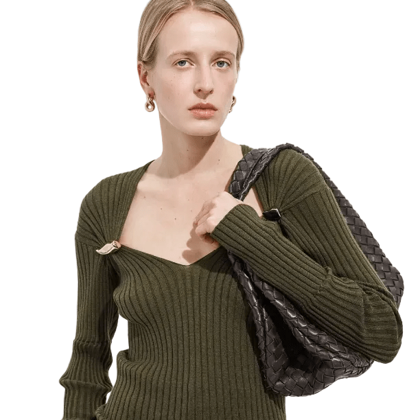 Bottega Veneta Campana Intrecciato Leather Shoulder Bag Medium 2