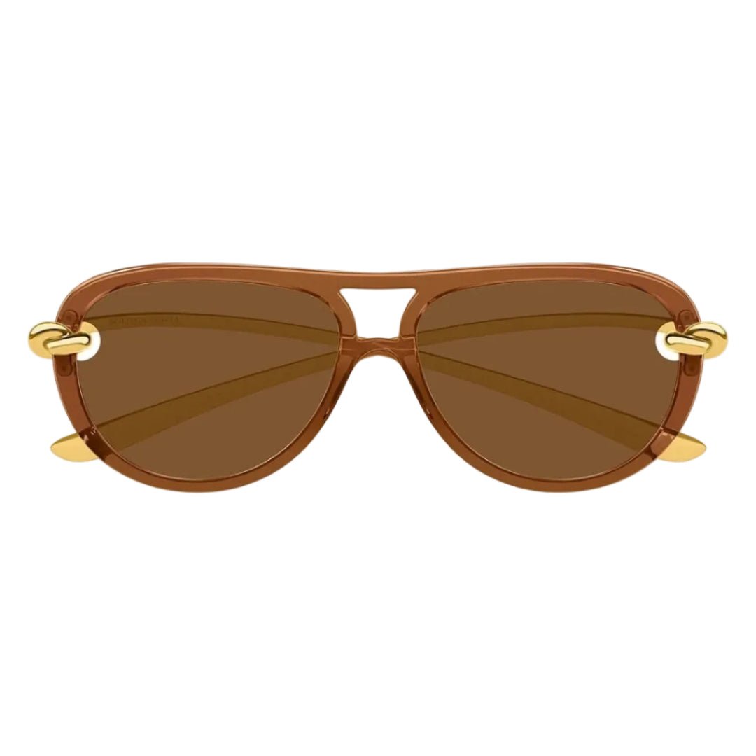 Bottega Veneta Classic Aviator Sunglasses - Transparent Brown 3