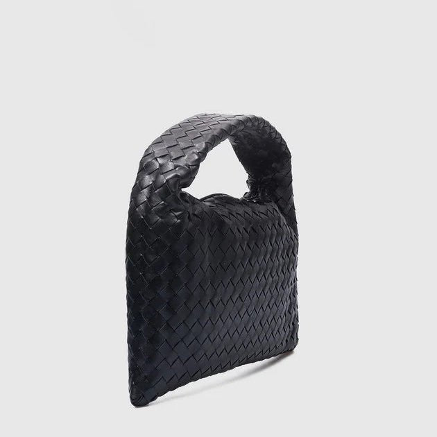 Bottega Veneta Hop Black Leather Bag 4