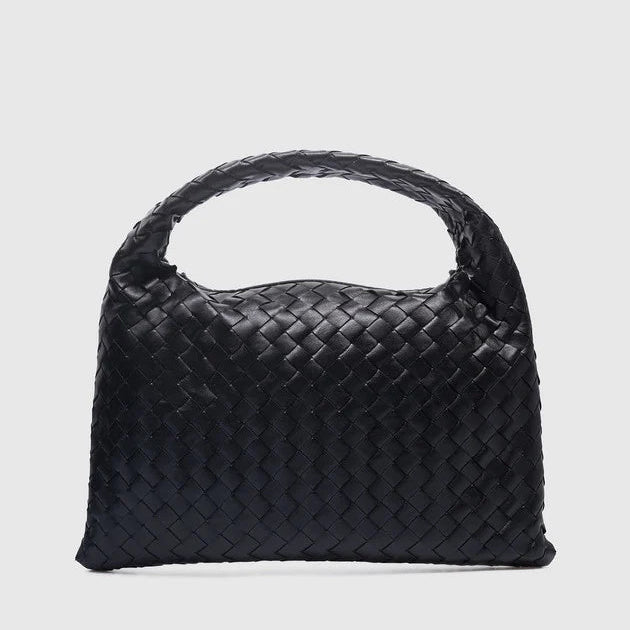 Bottega Veneta Hop Black Leather Bag