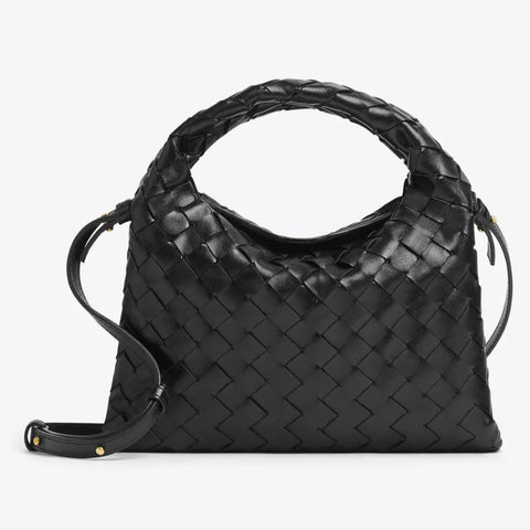 Bottega Veneta Hop Medium Tote Intrecciato Leather in Classic Design Timeless Italian Luxury - BEAUTY BAR