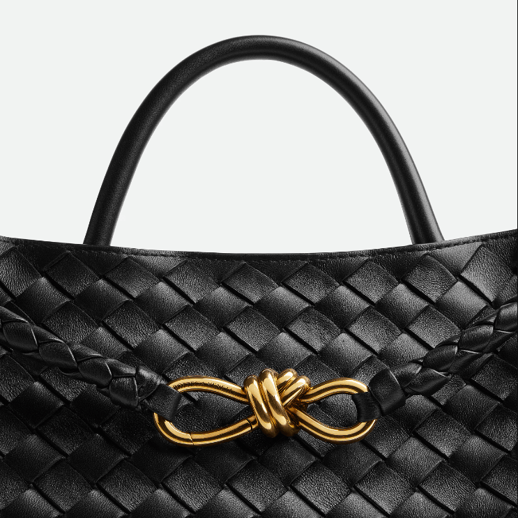 Bottega Veneta Medium Andiamo Crossbody Bag in Intrecciato Leather Black 8