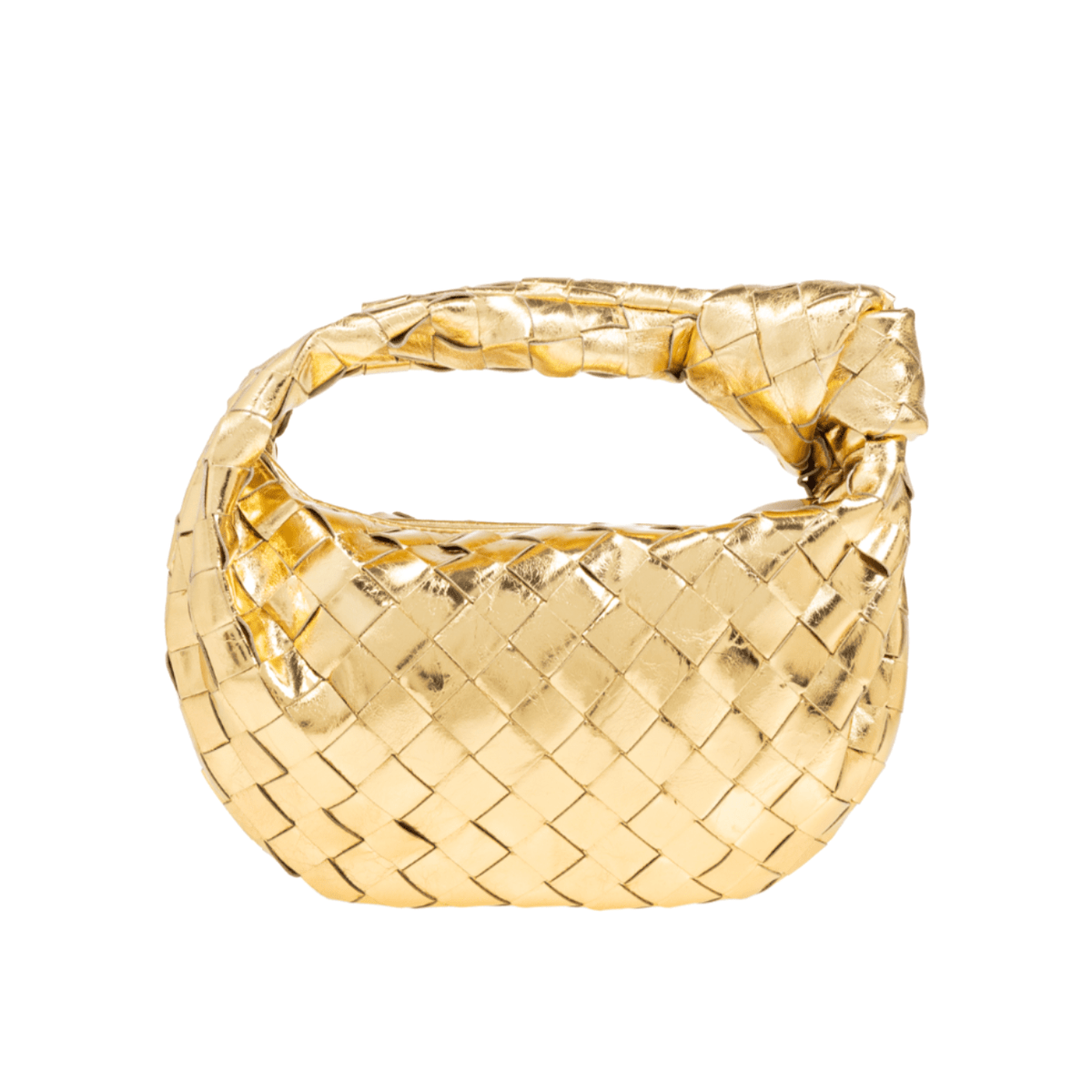 Bottega Veneta Mini Jodie Metallic Gold Leather Bag 3
