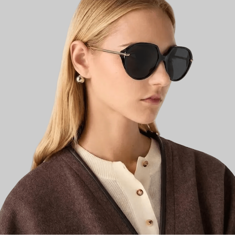 Bottega Veneta Oversized Sunglasses With Iconic Gold Drop Charm 3