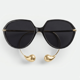Bottega Veneta Oversized Sunglasses With Iconic Gold Drop Charm