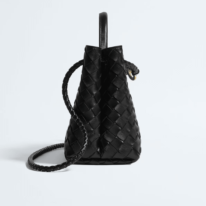 Bottega Veneta Small Andiamo Black Leather Bag 4