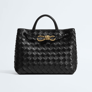 Bottega Veneta Small Andiamo Black Leather Bag