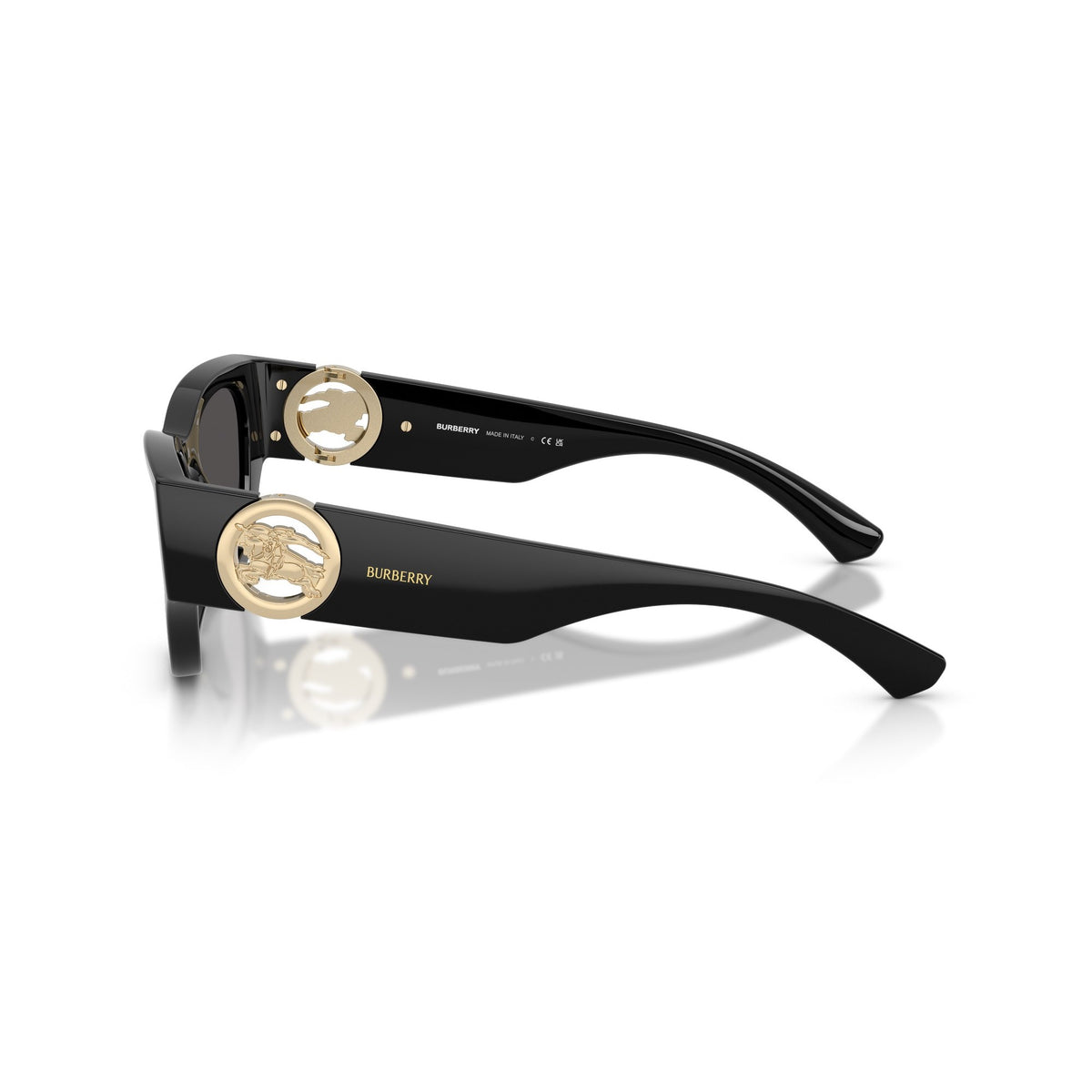 Burberry Black Cat-Eye Sunglasses With Gold Logo Accent 3