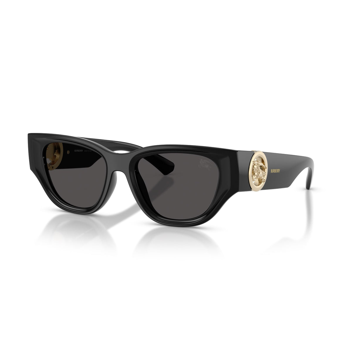 Burberry Black Cat-Eye Sunglasses With Gold Logo Accent 2