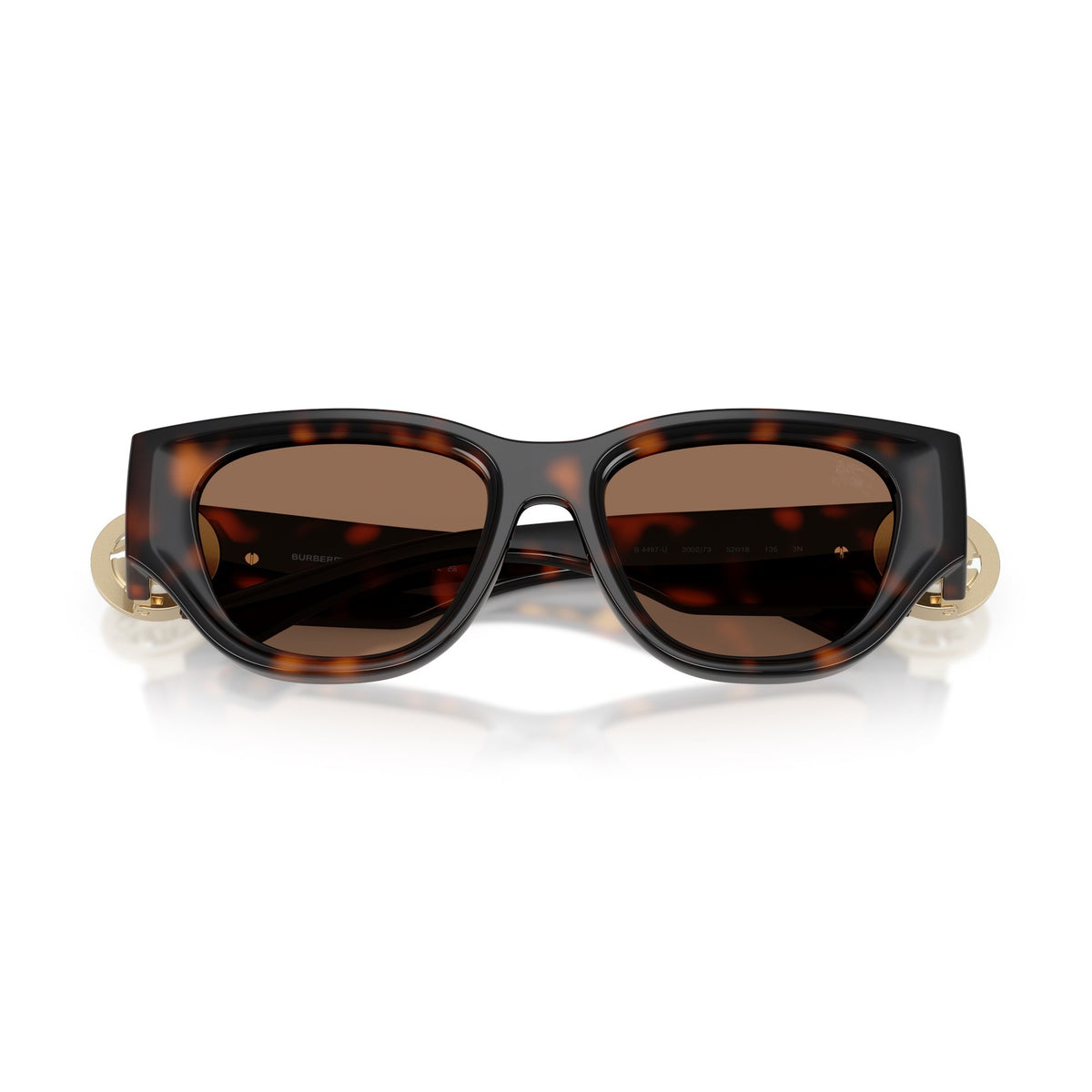 Burberry Tortoiseshell Cat-Eye Sunglasses With Gold Logo Detail 4