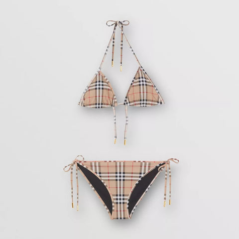 Burberry Check Triangle Bikini - BEAUTY BAR