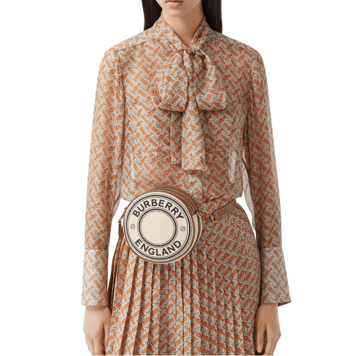 Burberry Louise Canvas & Calfskin Bag 5