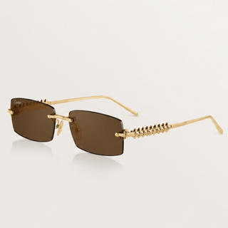 Cartier Eyewear Frame Gold Brown