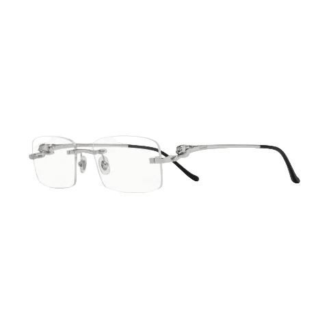 Cartier Panthère De Cartier Rectangle Eyeglasses Silver 1