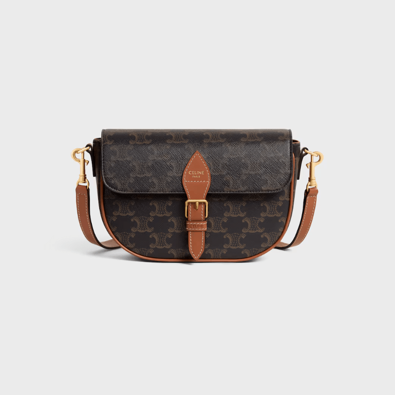 Celine Folco Shoulder Bag in Triomphe Canvas 1