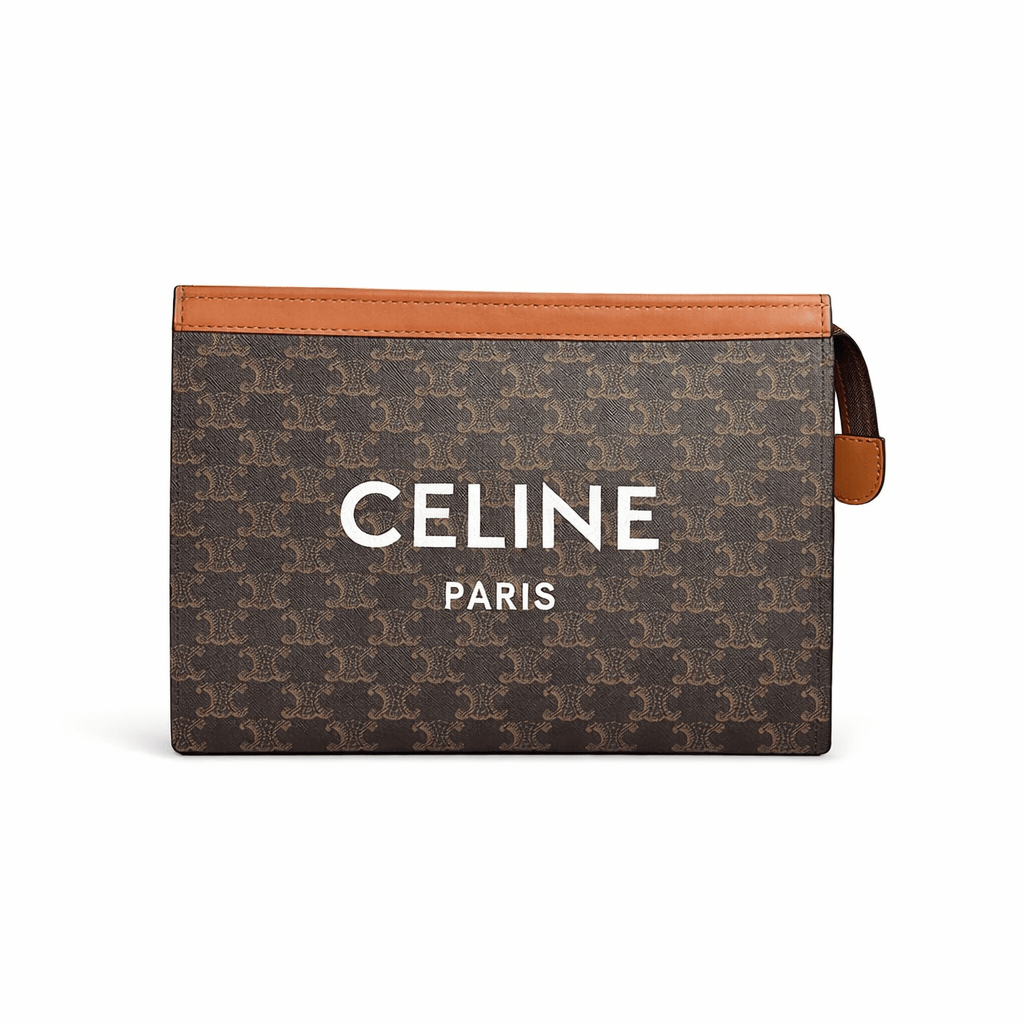 Celine Small Pouch With Celine Print 1