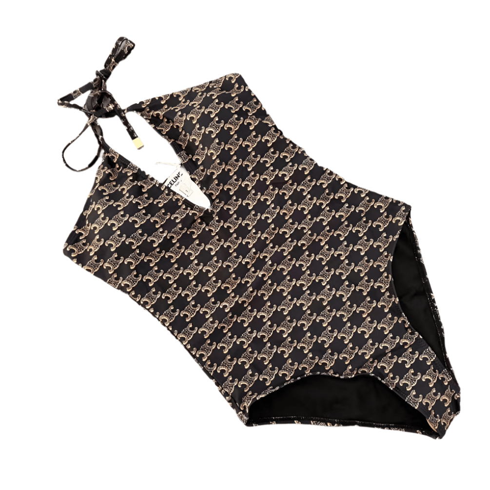 Celine Triomphe Monogram One-Piece Swimsuit 3
