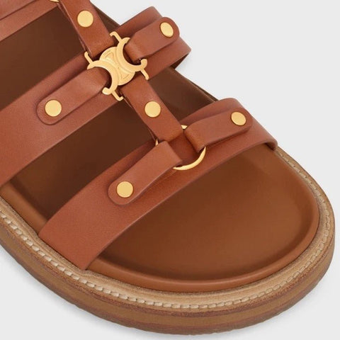 Celine Tippi Leather Slide Sandals - BEAUTY BAR