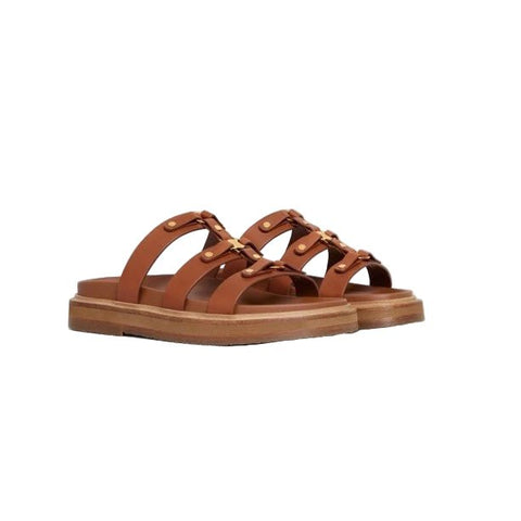 Celine Tippi Leather Slide Sandals - BEAUTY BAR