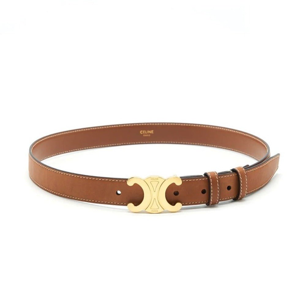 Celine Triomphe Belt Brown 3