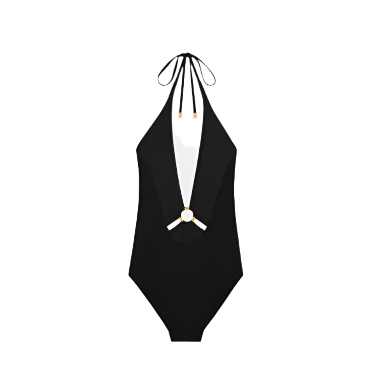 Celine Triomphe Swimsuit In Matte Jersey 3