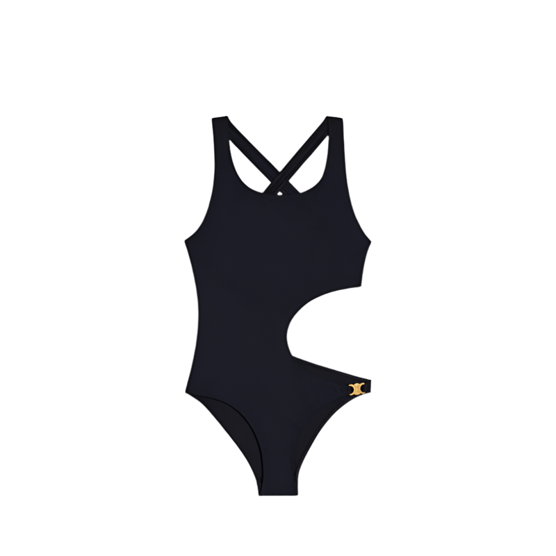 Celine Triomphe Swimsuit In Matte Jersey 2