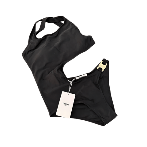 Celine Triomphe Swimsuit In Matte Jersey - BEAUTY BAR